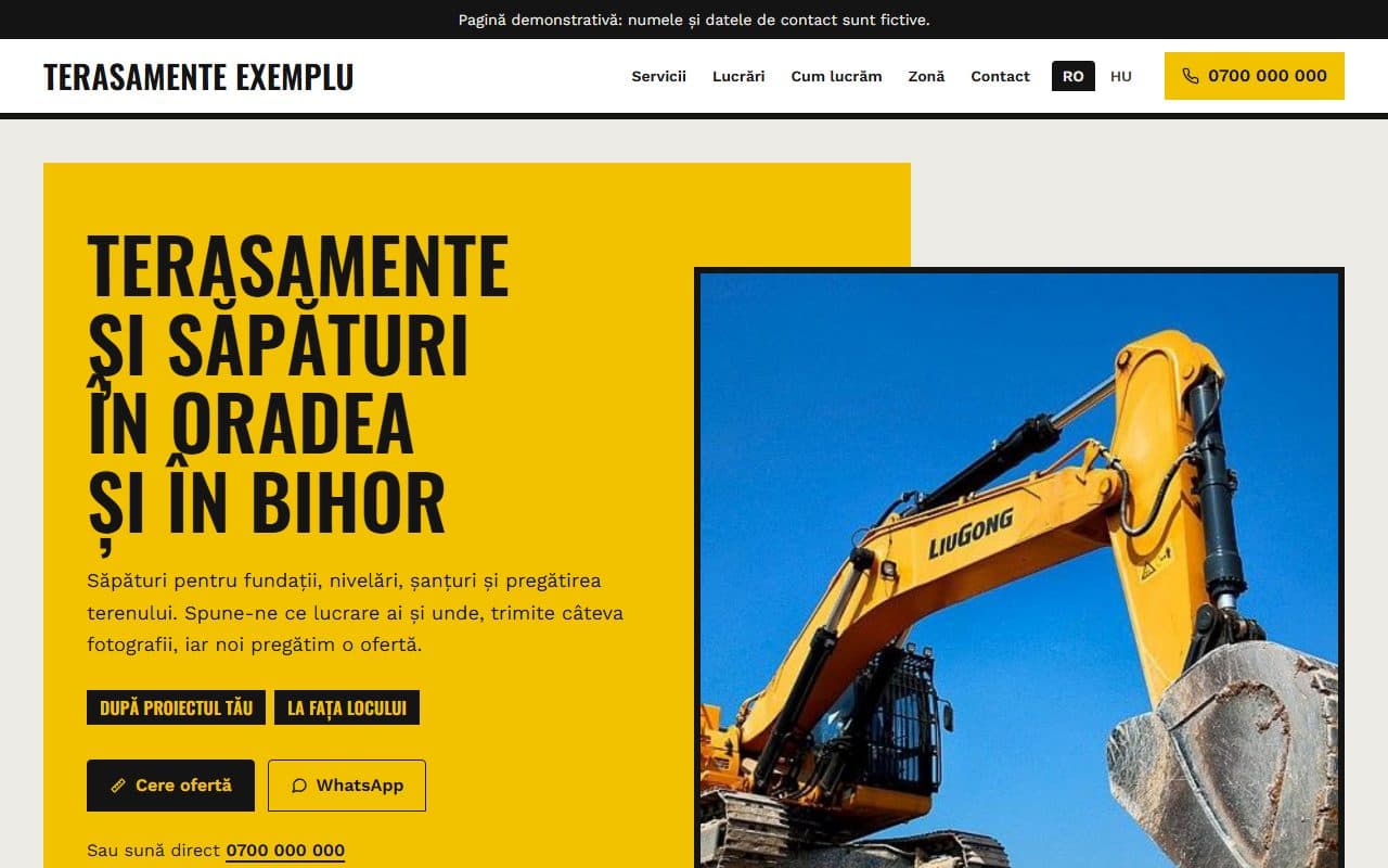 Terasamente Exemplu